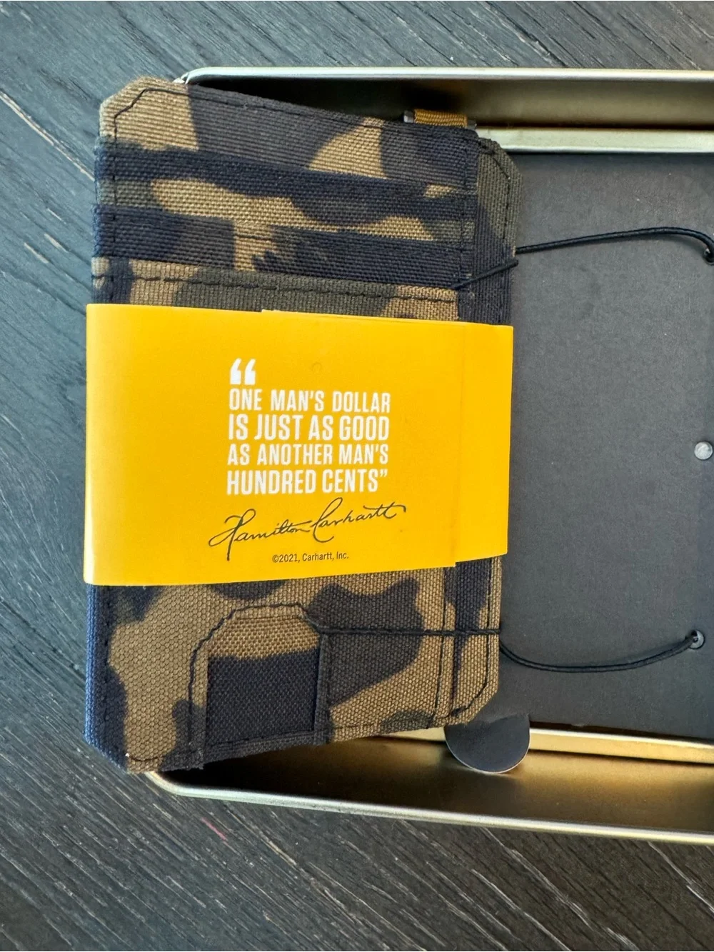 Carhartt Nylon Duck Camo Front Pocket Wallet. RFID Blocking. Rain Defender. NWT